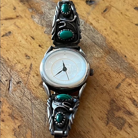 Vintage Running Bear Sterling Silver Watch Cuff –...